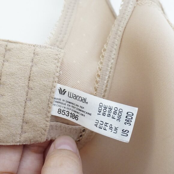 Wacoal Retro Chic Seamless Underwire Contour Bra Tan 36DD - Picture 5 of 5